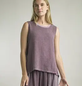 Tempo Paris Sleeveless Dual Texture Top