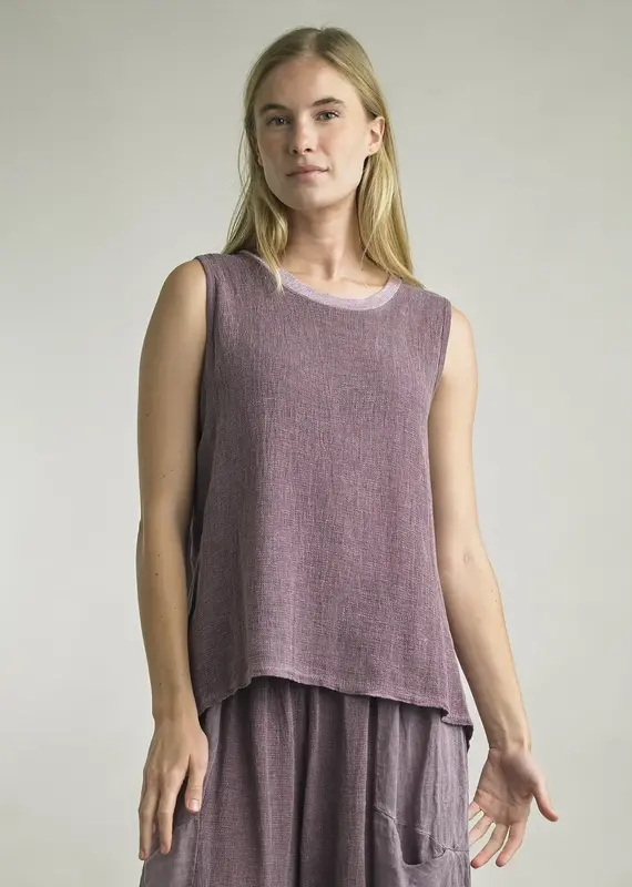 Tempo Paris Sleeveless Dual Texture Top