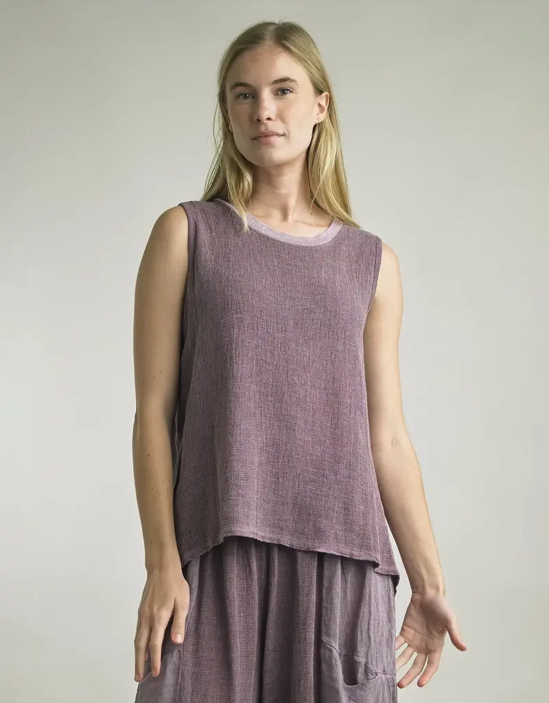 Tempo Paris Sleeveless Dual Texture Top