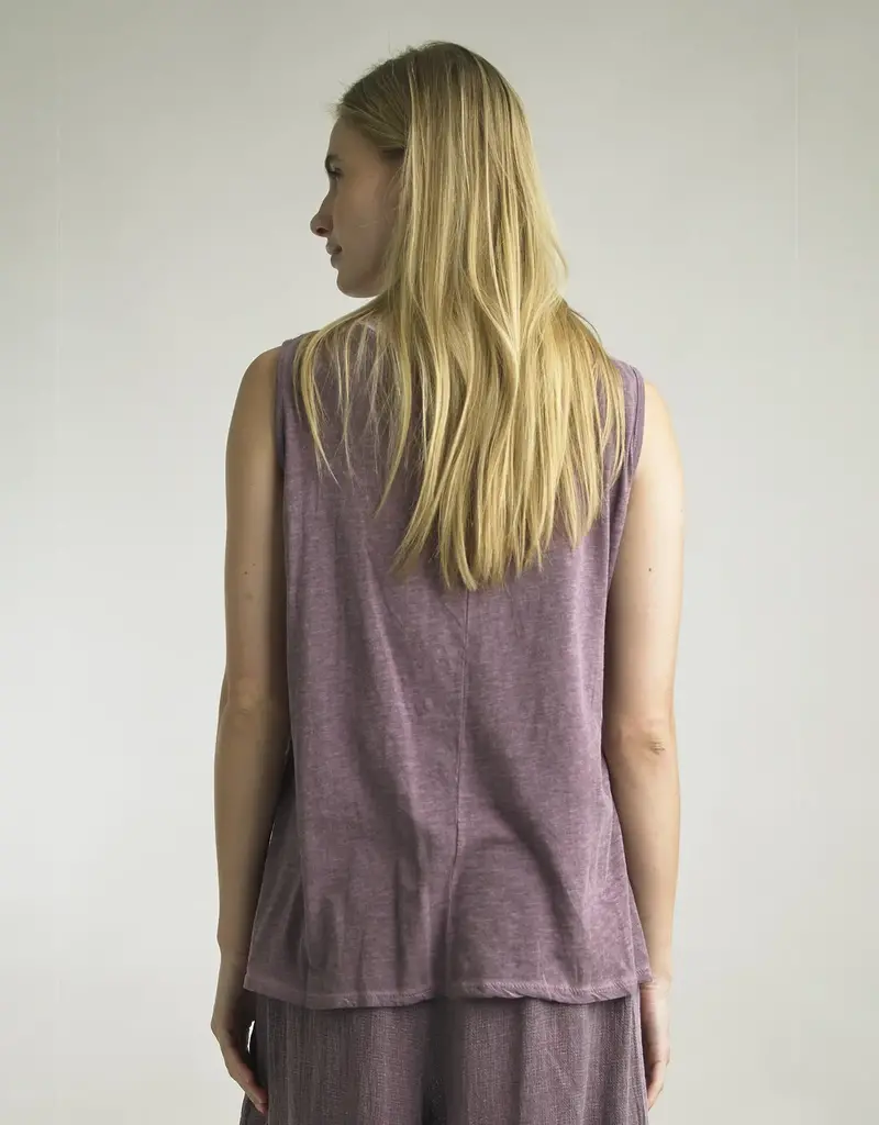 Tempo Paris Sleeveless Dual Texture Top