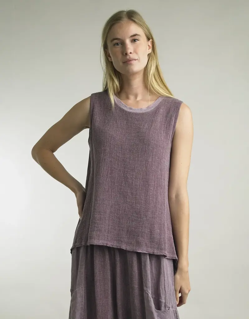 Tempo Paris Sleeveless Dual Texture Top