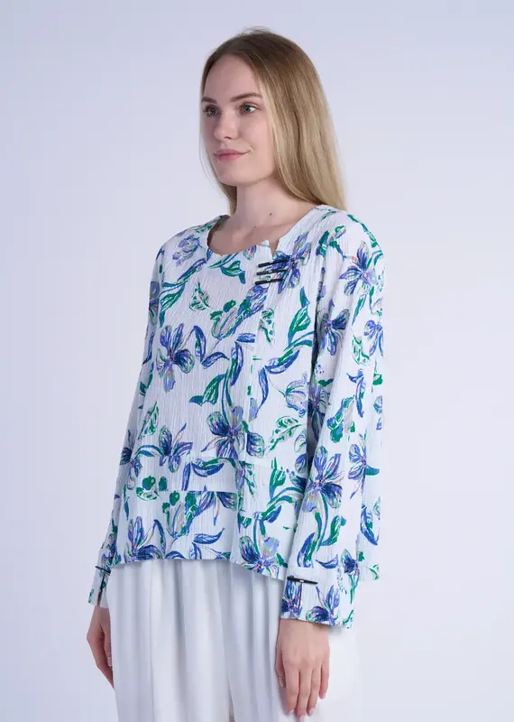 Shana Apparel Piano Button Crush Top