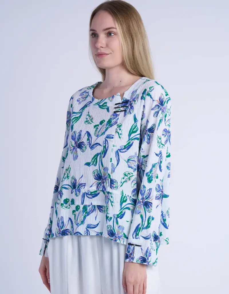 Shana Apparel Piano Button Crush Top