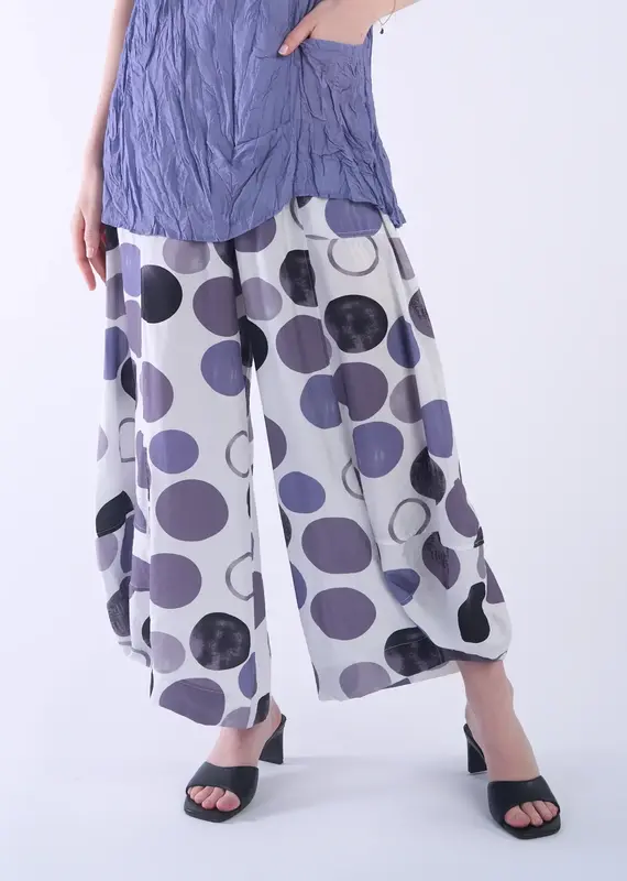 Shana Apparel Polka Dot Lantern Pants