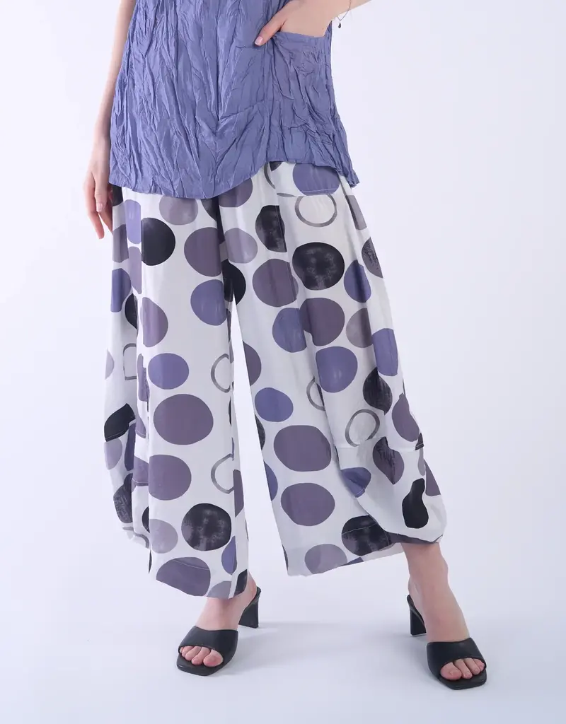 Shana Apparel Polka Dot Lantern Pants
