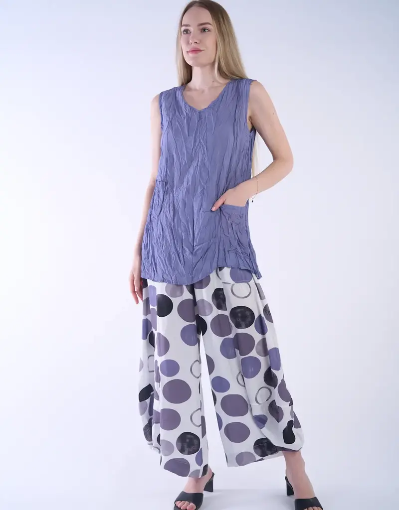 Shana Apparel Polka Dot Lantern Pants