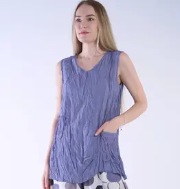 Shana Apparel V-Neck Solid Crush Top