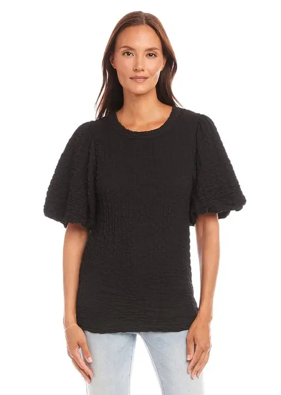Karen Kane Puff Sleeve Textured Top