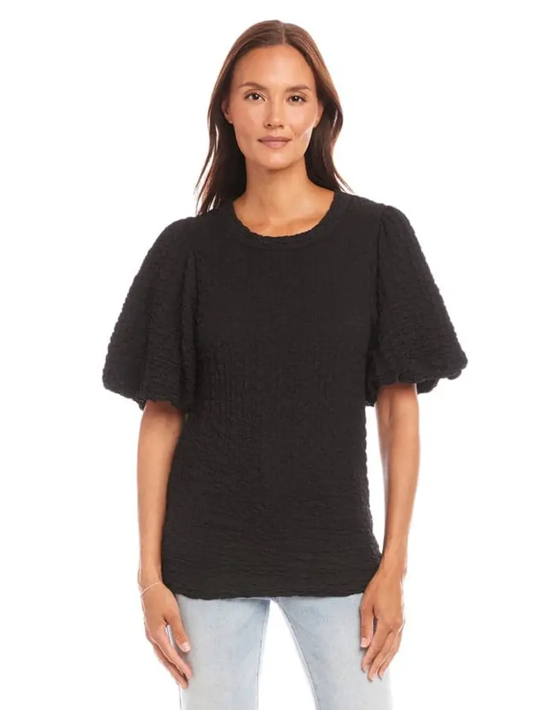 Karen Kane Puff Sleeve Textured Top