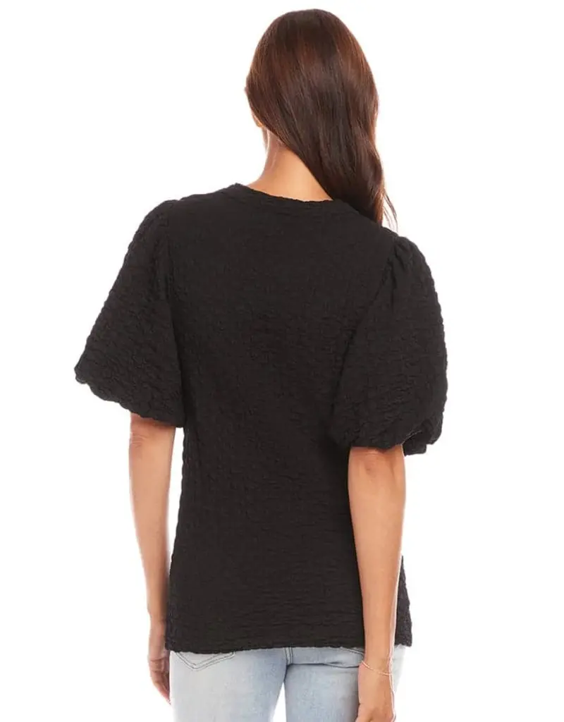 Karen Kane Puff Sleeve Textured Top