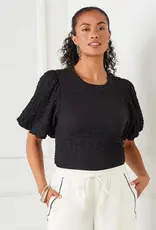 Karen Kane Puff Sleeve Textured Top