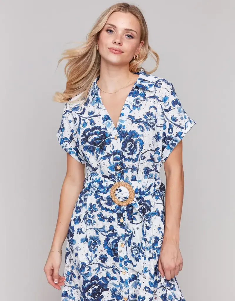Charlie B Floral Print Cotton Maxi Dress