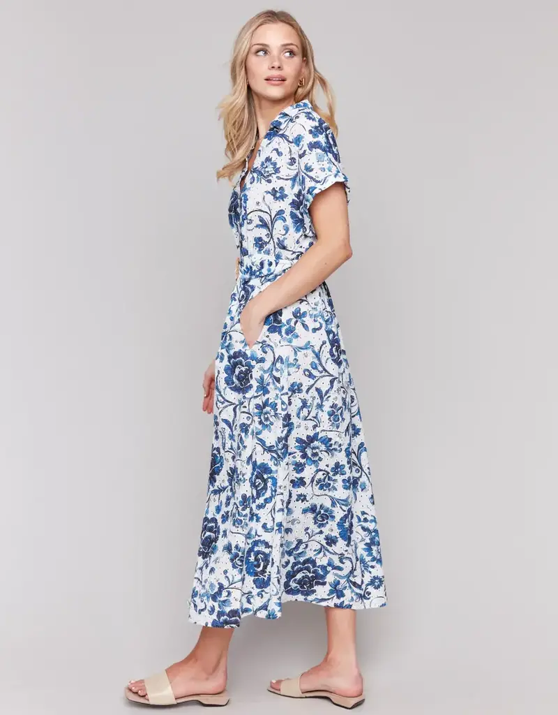 Charlie B Floral Print Cotton Maxi Dress