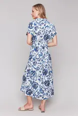 Charlie B Floral Print Cotton Maxi Dress