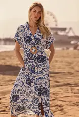 Charlie B Floral Print Cotton Maxi Dress