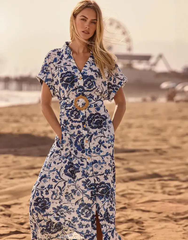 Charlie B Floral Print Cotton Maxi Dress