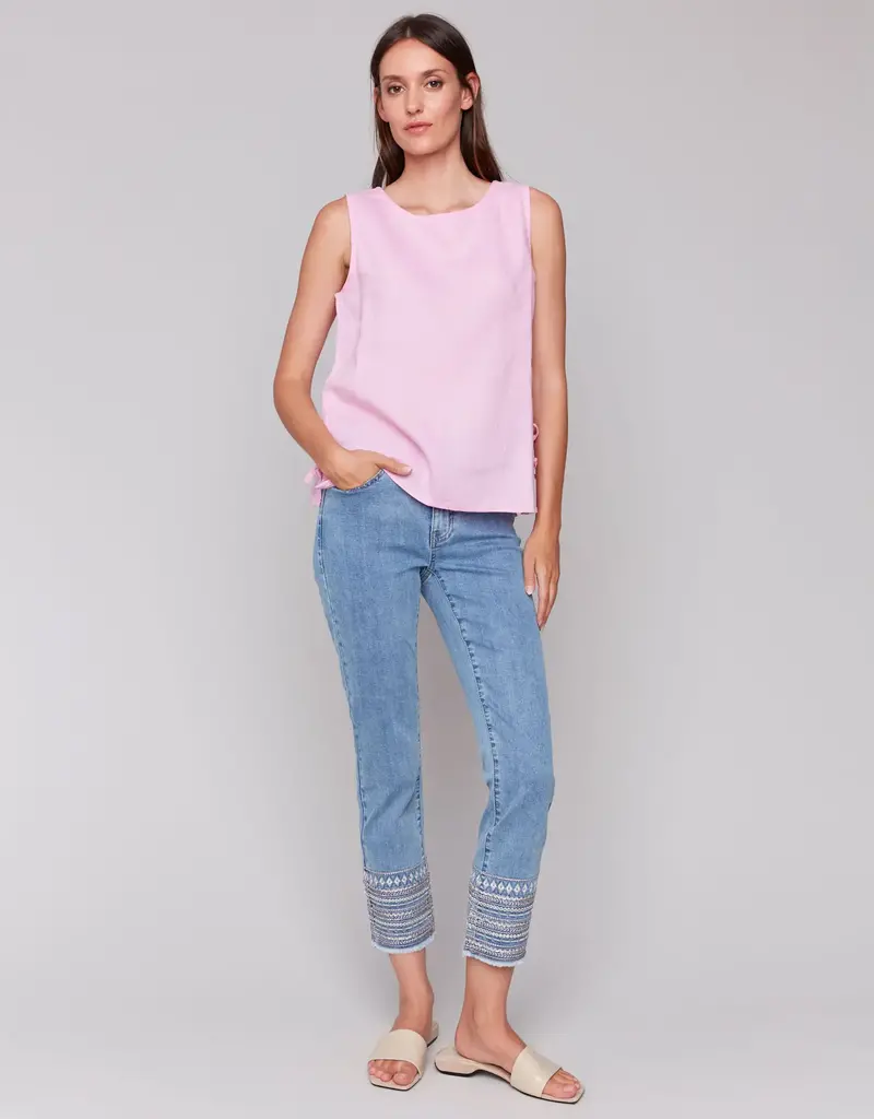 Charlie B Side Tie Tank Top