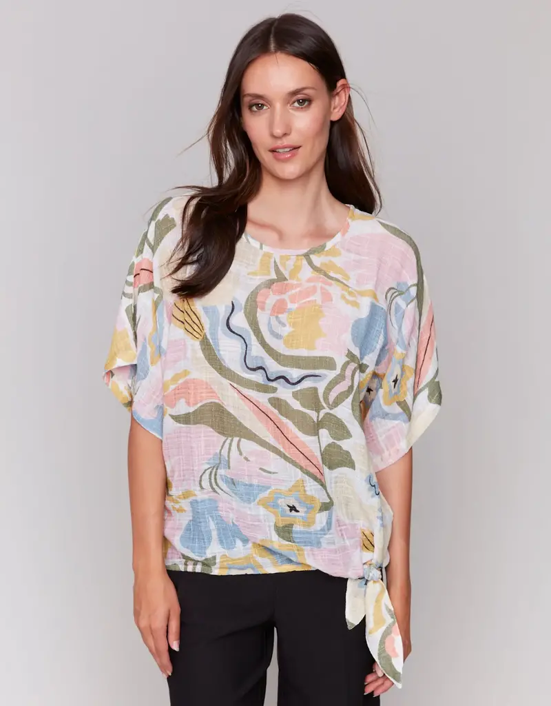 Charlie B Dolman Sleeve Cotton Blouse
