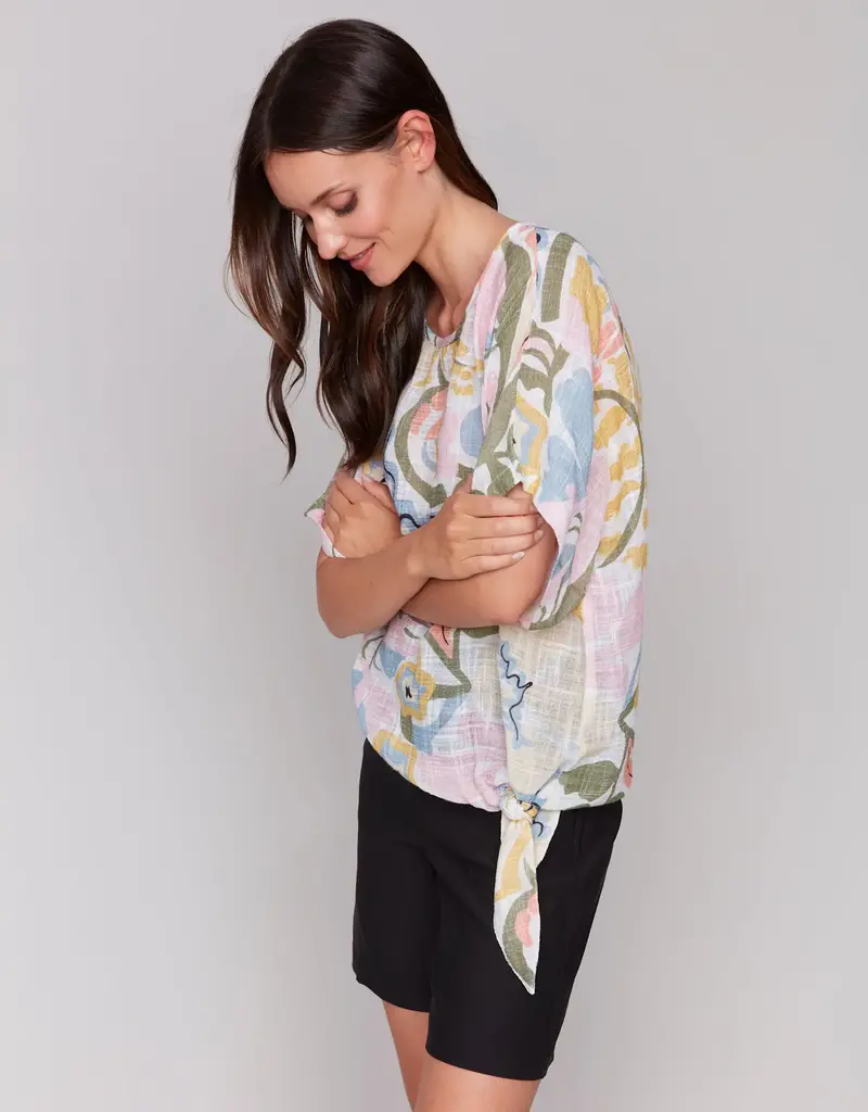 Charlie B Dolman Sleeve Cotton Blouse