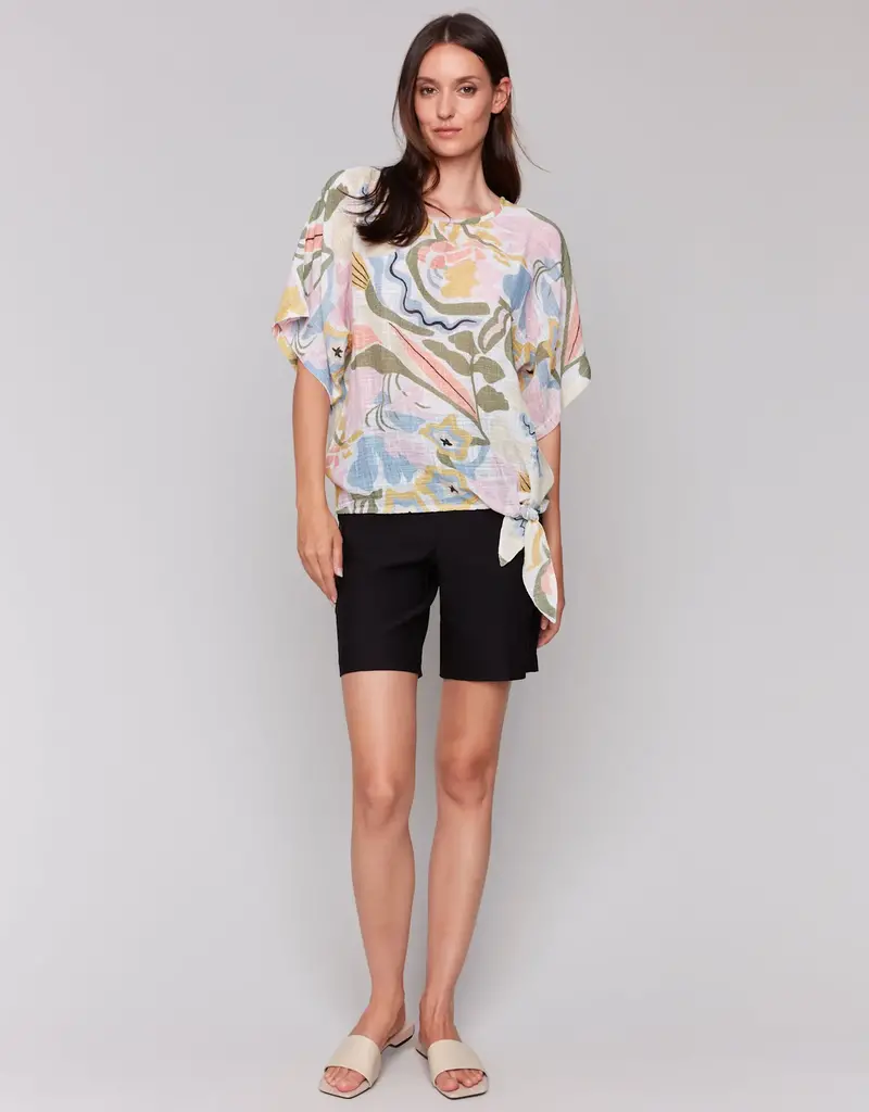 Charlie B Dolman Sleeve Cotton Blouse