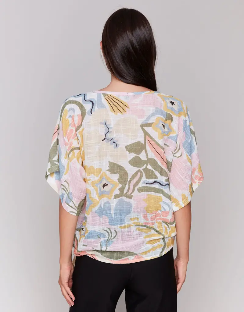 Charlie B Dolman Sleeve Cotton Blouse
