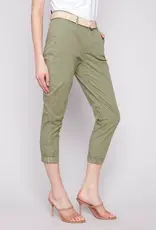 Charlie B Slim Fit Pants with Belt