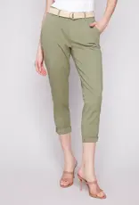 Charlie B Slim Fit Pants with Belt