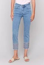 Charlie B Embroidered Hem Jeans