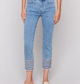 Charlie B Embroidered Hem Jeans