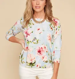 Renuar Floral Knit Sweater