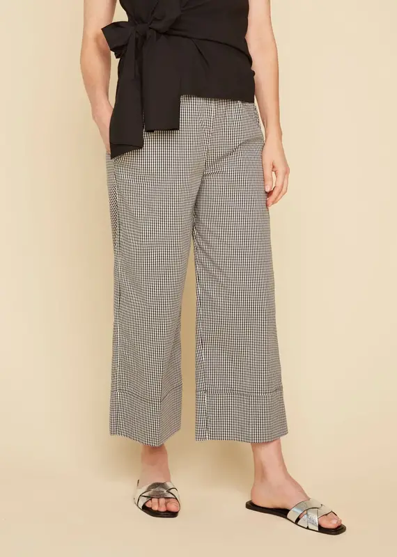 Renuar Gingham Cuff Pants