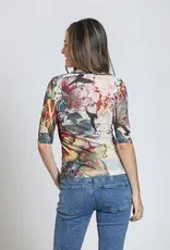APNY Floral Mesh Printed Top