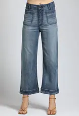 APNY Cropped Wide Leg Pants with Patch Pockets