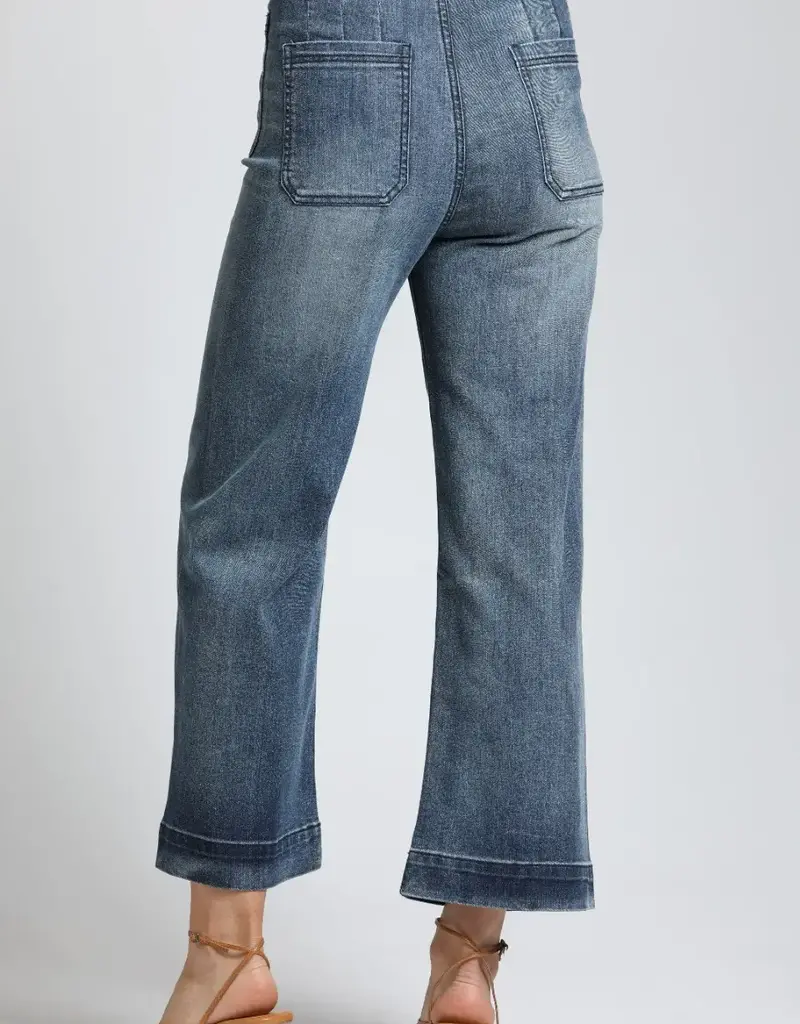 APNY Cropped Wide Leg Patch Pocket Pants