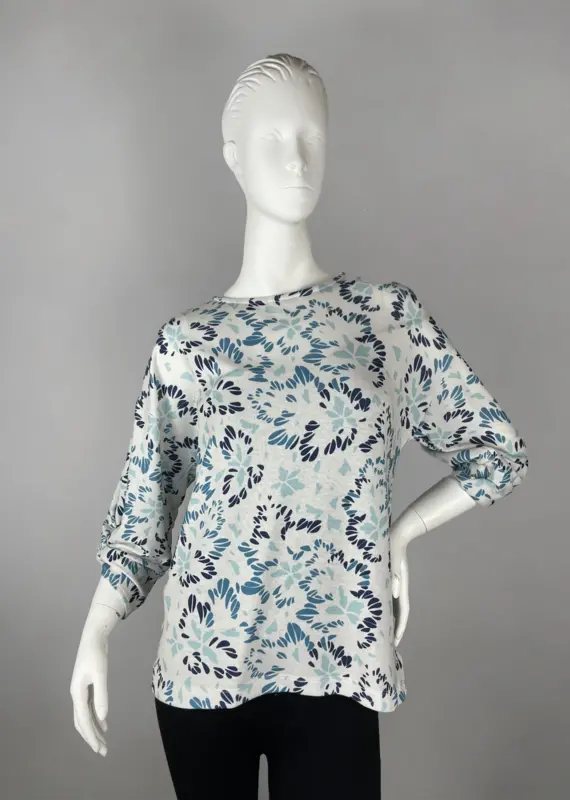 Nally & Millie Twist Sleeve Crew Neck Top