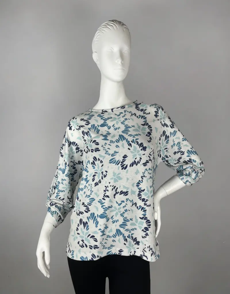 Nally & Millie Twist Sleeve Crew Neck Top