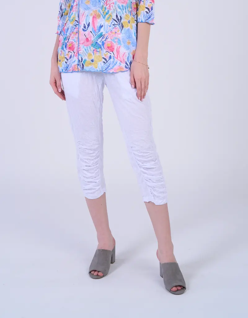Shana Apparel Crinkle Capri Pants