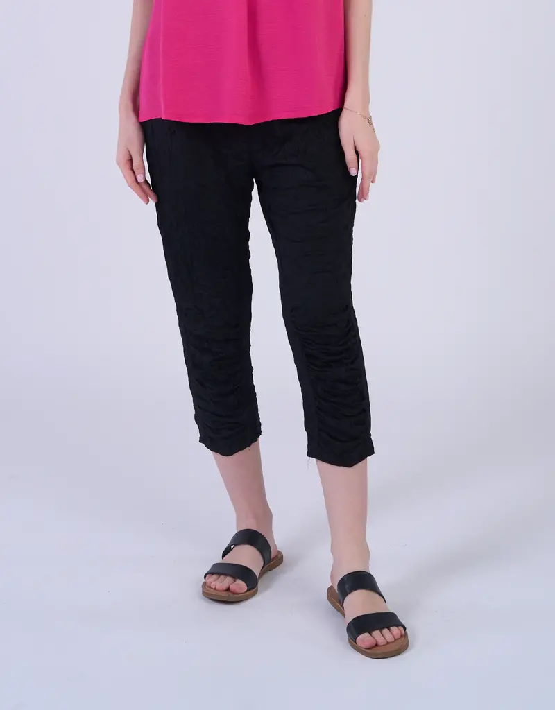 Shana Apparel Crinkle Capri Pants