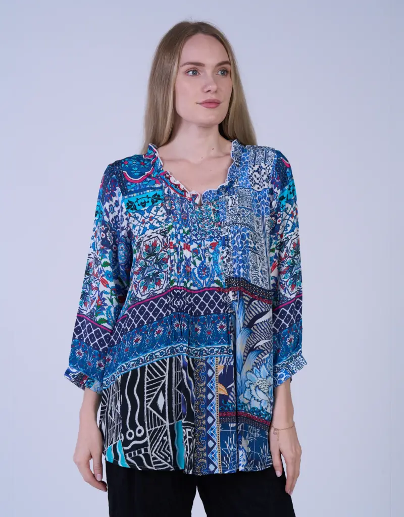 Shana Apparel Ruched Tunic Top