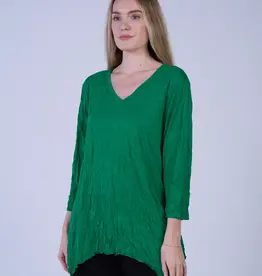 Shana Apparel V-Neck Crinkle Top
