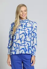 APNY Puff Sleeve Blouse With Ruched Detail