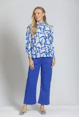 APNY Puff Sleeve Blouse With Ruched Detail
