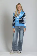 APNY Silver Chevron Wide Leg Crop Jeans