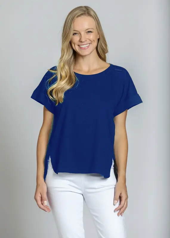 APNY Roll-Up Tee With High Low Hem