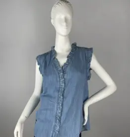 Toofan Ruffle Trim Sleeveless Top