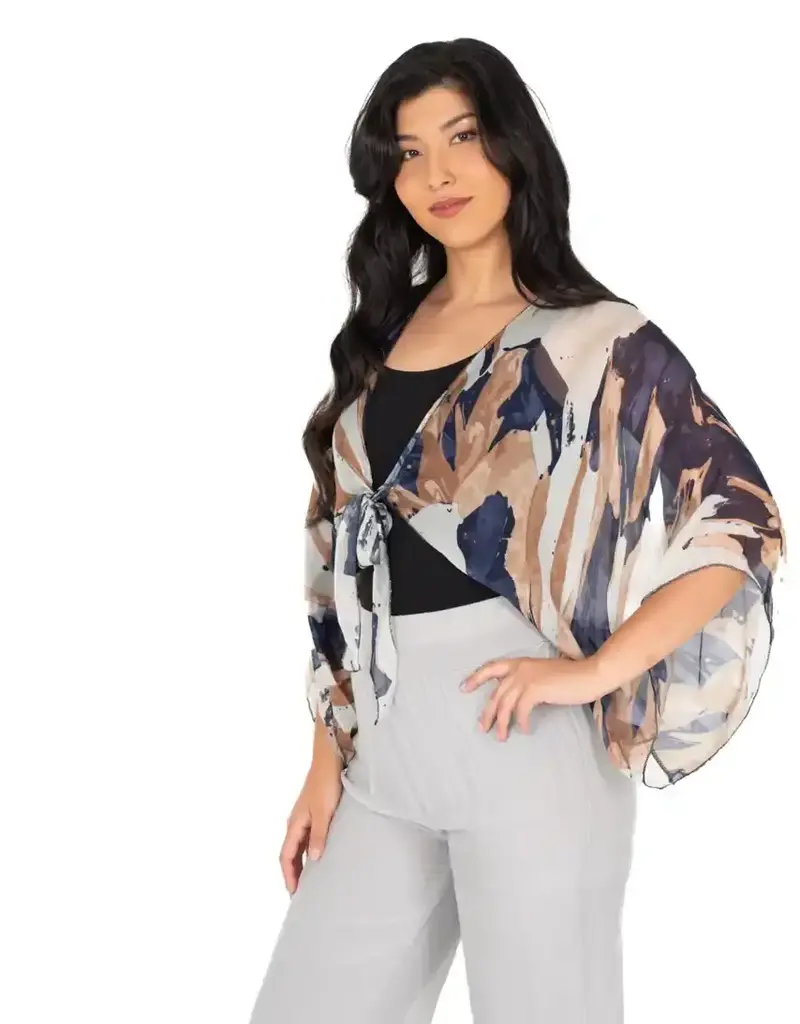 M Made In Italy Tie Front Cardigan