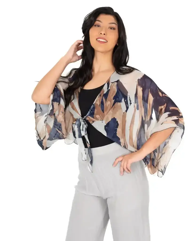 M Made In Italy Tie Front Cardigan
