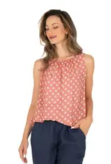 M Made In Italy Polka Dot Sleeveless Top