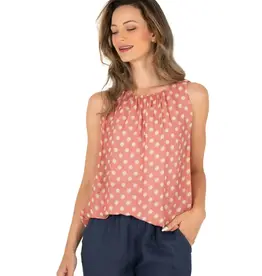 M Made In Italy Polka Dot Sleeveless Top