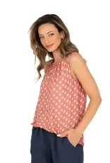 M Made In Italy Polka Dot Sleeveless Top